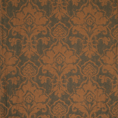 Decorative fabric with a brown and green pattern