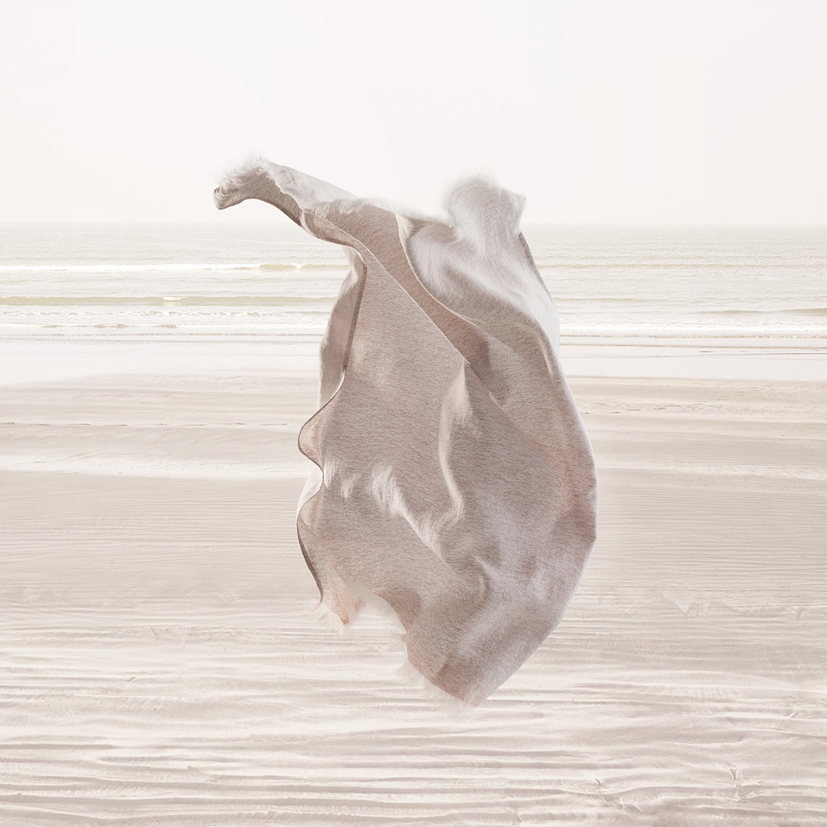 Light pink fabric on a textured white background